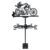 Wind Direction Motorcycle Decor, Iron Weather Vane with Bike Profile, Directional Letters and Mounting Base for Garden Yard Rooftop Placement Motorcycle Wind Vane Iron Weather Roof Garden Direction