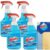 Windex Original Glass Cleaner, 4 36oz Spray Bottles with Microfiber Cloth – 144oz Total