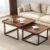Windpost Nesting Coffee Table Set of 2, 23.6″+19.7″ Nesting Tables