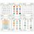 WINDVALE Educational Wall Art Prints, Set of 6, Letters Numbers Colors Shapes Days Months, Pastel Learning Charts, 11×14 Inches (Natural)
