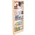 WINGYZ Wooden Kids Bookshelf, Wall Mount Shelf with Hooks, Behind-The-Door Organizer for Toys and Books,Space-Saving Suitable for Bedroom, Living Room, and Kids Playroom(Nature)