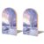 Winter Landscape Wooden Bookends for Shelves