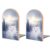 Winter Skiing Wooden Bookends for Shelves 1 Pair
