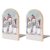 Winter Snowman Wooden Bookends for Shelves 1 Pair