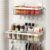 Wire Fruit Basket for Kitchen Storage, 2-Tier Hanging Baskets With Hooks, Screw or Adhesive Hanging Spice Shelf, SUS304Stainless Steel, Space Saving Spice Organizer for Seasonings for Stove,Cabinet