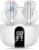 Wireless Earbuds, 2026 Bluetooth 5.4 Headphones Bass Stereo Ear Buds with Noise Cancelling Mic, LED Display in Ear Earphones 50H Playtime Ear Buds, IP7 Waterproof for Laptop Pad Phones Soft White