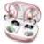 Wireless Earbuds Bluetooth 5.3 Headphones, 50H Sport Ear Buds HiFi Stereo Noise Cancelling Headphones with LED Digital Display, IP7 Waterproof Earphones for Running Workout Gym, USB-C, Rose Gold