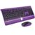 Wireless Keyboard and Mouse Combo, Purple Keyboard and Mouse with Wrist Rest, 2.4G Silent Cordless Full-Size Keyboard Mouse Combo for Windows Computers Desktop, Laptop, PC