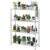 Wire Storage Shelve,4 Tier Adjustable Metal Shelving Unit without Wheels,Utility Shelving Unit Organizer,Heavy Duty Garage Shelving,Wire Rack for Kitchen Laundry Bathroom Pantry Closet Organizers﻿