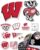 Wisconsin Badgers Stickers & Decals 14 Pc Set, UW Car Sticker