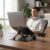 WISESWAN Portable Ergonomic Laptop Stand for Desk, Adjustable Height Foldable Aluminum Computer Riser, Compatible with MacBook Pro Air HP Dell Lenovo 10-17.3″ Laptops, Silver