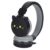 Wisoqu with Microphone, Wireless Bluetooth 5.0 OnEar Headset for Children, Foldable Stereo Headphones with Mic for School Travel, Safe Silicone Material, Wired/Wireless (Little Black cat)