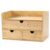 Wisuce Bamboo Desk Drawer Organizer, Desktop Organizer with Drawers Tabletop Storage Organization Box for Office Home Toiletries Supplies Vanity, No Assembly Required(1 with shelf-3 Drawers)