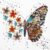 Wizardi Mini Bead Embroidery kit – Tigre Wings. Colorful Beads, Beading Needles. DIY Kit. Embroidery for Beginners. Home Decor. AM-239 Abris Art