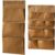 wkao 2 Pcs Wall Hanging Storage Caddy Bag, Washable Kraft Paper Hanging Organizer with Multiple Pockets, Over the Door Storage for Bedroom, Kitchen, Office, Wall Storage Bag for Sundries
