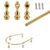 Wnanch Adjustable Metal Shelf Railing Barrier for Bookcases and Bar Carts