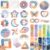 WNSIRVY 120 Pcs Sensory Stickers, 2 Textured Surfaces Calming Stickers, Reusable Fidget Strips for ADHD, Anxiety Relief Breathing Mindfulness Stickers for Office Classroom Desk