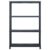 WNVBXRM Plastic Storage Shelf 35.4×15.7×54.3 Inches Black 485 lb