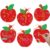 Woanger 60 Sets Fall Apples Scratch Art Craft Kit Back to School Crafts DIY Scratch Paper Set with Wooden Stylus Ribbons, Creative Party Craft Supplies for Fall Party Favor Art Projects Hanging Decor