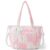 WOBAGMEN Quilted Lunch Box for Women,Insulated Lunch Tote Bag for Women for Work, Coquette Large Capacity Lunch Tote with Shoulder Straps, Elegant Lunch Purse (Pink Patchwork, M)