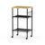 WODHAZNC Black Metal Multi-Purpose Rolling Kitchen Cart Furniture Storage