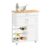 WODHAZNC Kitchen Carts Rolling Island Serving Cart Storage Cabinet with Wine Rack