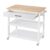 WODHAZNC Wooden Kitchen Cart with Storage Shelves and Drawer Multi-Purpose Rolling Furniture
