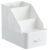 WOFASHPURET Large Capacity White Desktop Drawer Organizer with Compartments for Stationery Storage and Classification, Smooth Edges, Sturdy Ps Material, for Office Workers and Teachers