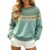 Woman Fair Isle Knit Pullover Sweater Crew Neck Long Sleeve Shirt Retro Geometric Aztec Pattern Knit Top Ribbed Cuffs and Hem Loose Fit Knitwear Casual and Weekend Outfits Fall Clothes for Women 2026