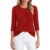 Women Sequin Tops Sparkly Long Sleeve Glitter Evening Party Shirt Red XL