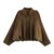 Women’s Faux Suede Bomber Cropped Jacket Zip-Up Fall Trendy Coat (Brown,X-Large)