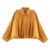 Women’s Faux Suede Bomber Cropped Jacket Zip-Up Fall Trendy Coat (Yellow,Small)