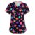 Womens Halloween Scrub Top Pumpkin Ghost Nurse Work Shirt(Purple Xx-Large)