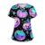 Women’s Halloween Scrub Top V Neck Nurse Medical Shirt(Purple Large)