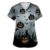 Women’s Halloween Scrub Top V Neck Nurse Medical Work Shirt(Greys X-Large)