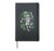 Women Shamrock Festive St Patrick skull Hardcover Journal, Black