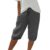 Women Shorts with Pockets Knee Length Drawstring Elastic Waist Short Pants