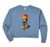 Womens I Love NYC, Urban Skateboarding Bear Street Art Graphic Comfort Colors Crop Sweatshirt