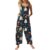 Women’s Jumpsuits Boho Baggy One Piece Cute Sleeveless Overalls Vintage Wide Leg Long Pant Spooky Season Outfit(5-Dark Blue,Large)