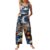 Women’s Jumpsuits Comfy Sleeveless Overalls Funny Square Neck Spooky Season Outfit Spring Summer Pumpkin Romper(1-Blue,Small)