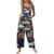 Women’s Jumpsuits Comfy Sleeveless Overalls Funny Square Neck Spooky Season Outfit Spring Summer Pumpkin Romper(1-Dark Blue,Small)