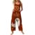 Women’s Jumpsuits Spring Summer Pumpkin One Piece Vintage Floral Print Spooky Season Outfit Cute Baggy Overalls(2-Yellow,Medium)