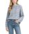 Women’s Mock Neck Gradient Stripe Knit Sweater Long Sleeve Loose Pullover