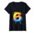 Women’s Number 6 Graffiti 6th Birthday Kids Drip Paint Party Six Art V-Neck T-Shirt
