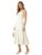 Women’s Strapless Ruched Knit Midi Dress Sleeveless Flared A Line Sundress
