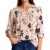 Womens Summer Boho Floral Tops Short Sleeve Shirts V Neck Button Up Blouse Casual Pleated Basic 2026 Clothing(Pink, XXL)