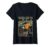 Women’s Take Me to Salem Massachusetts Black Color Cat Sunset V-Neck T-Shirt