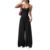 Womens Wide Leg Jumpsuit Backless Spaghetti Strap Baggy Pants Romper Jumpsuits Summer Casual Sleeveless One Piece Outfit (Black,S)