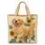 Women Vintage Cat Books Print Quilted Cotton Tote Bag, Large Capacity Soft Shoulder Handbag, Spacious Daily Work Travel Shopping Carryall Purse-Hh