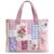 Women Vintage Cat Books Print Quilted Cotton Tote Bag, Large Capacity Soft Shoulder Handbag, Spacious Daily Work Travel Shopping Carryall Purse-CC